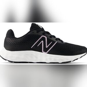New Balance Women's Black Running Sneakers with Light Pink Logo Accent